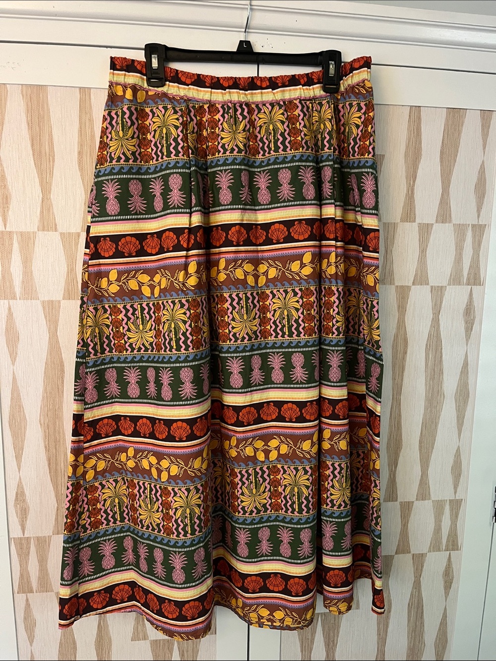 Vero Moda Multicolor Boho Stripe Maxi Skirt - Rust, Olive, Mustard, Pink